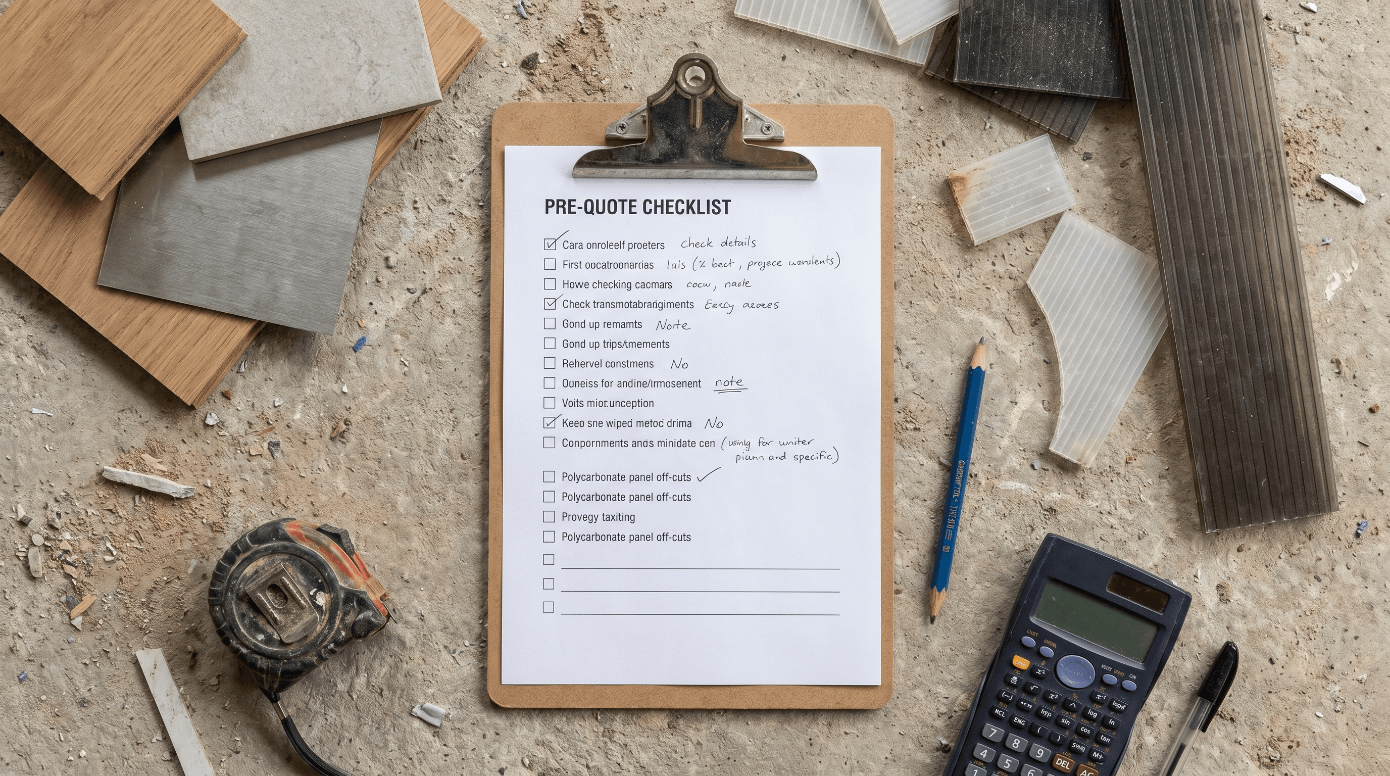 Polycarbonate Roofing Quotation Checklist for Contractors