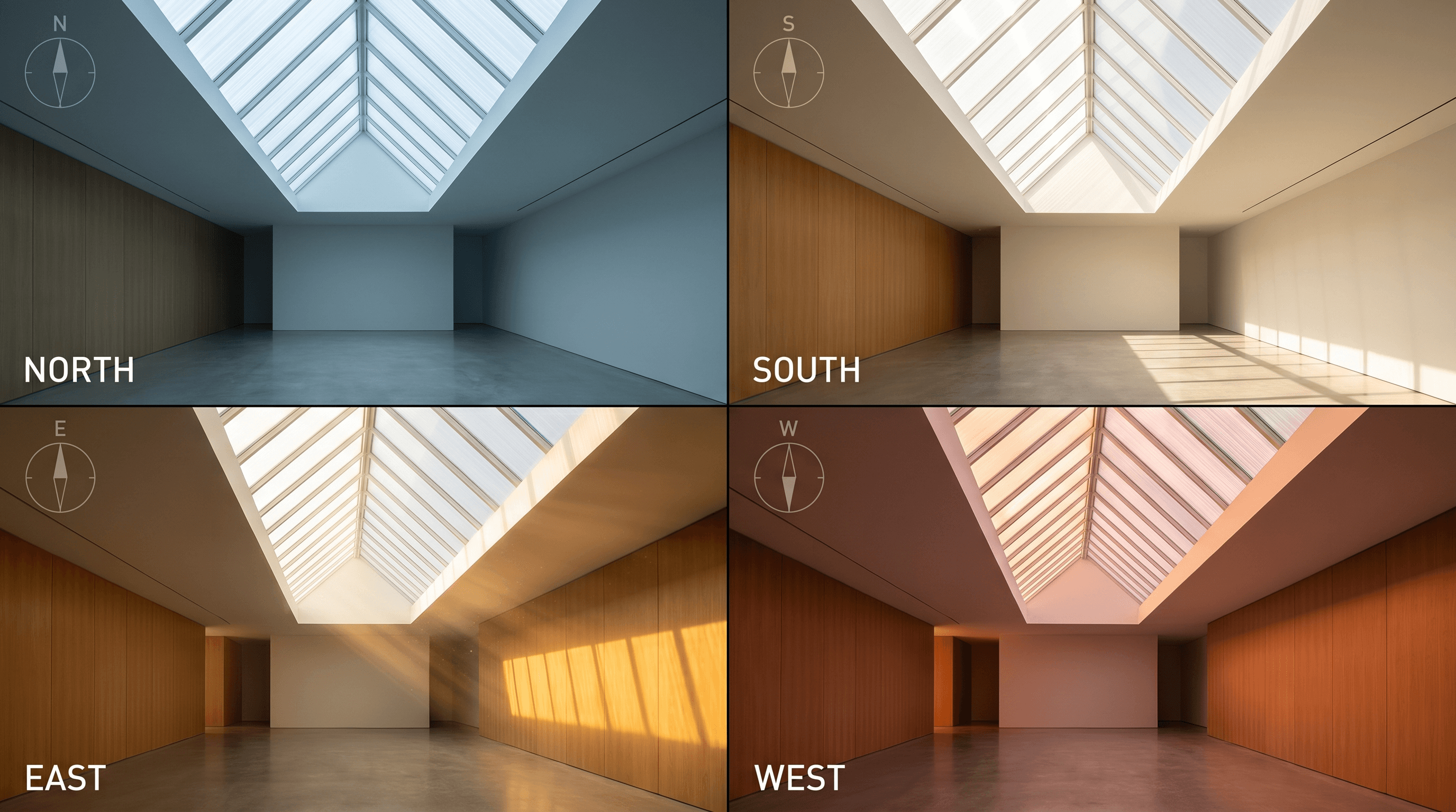 How Orientation Changes Everything: North, South, East and West Skylights Compared