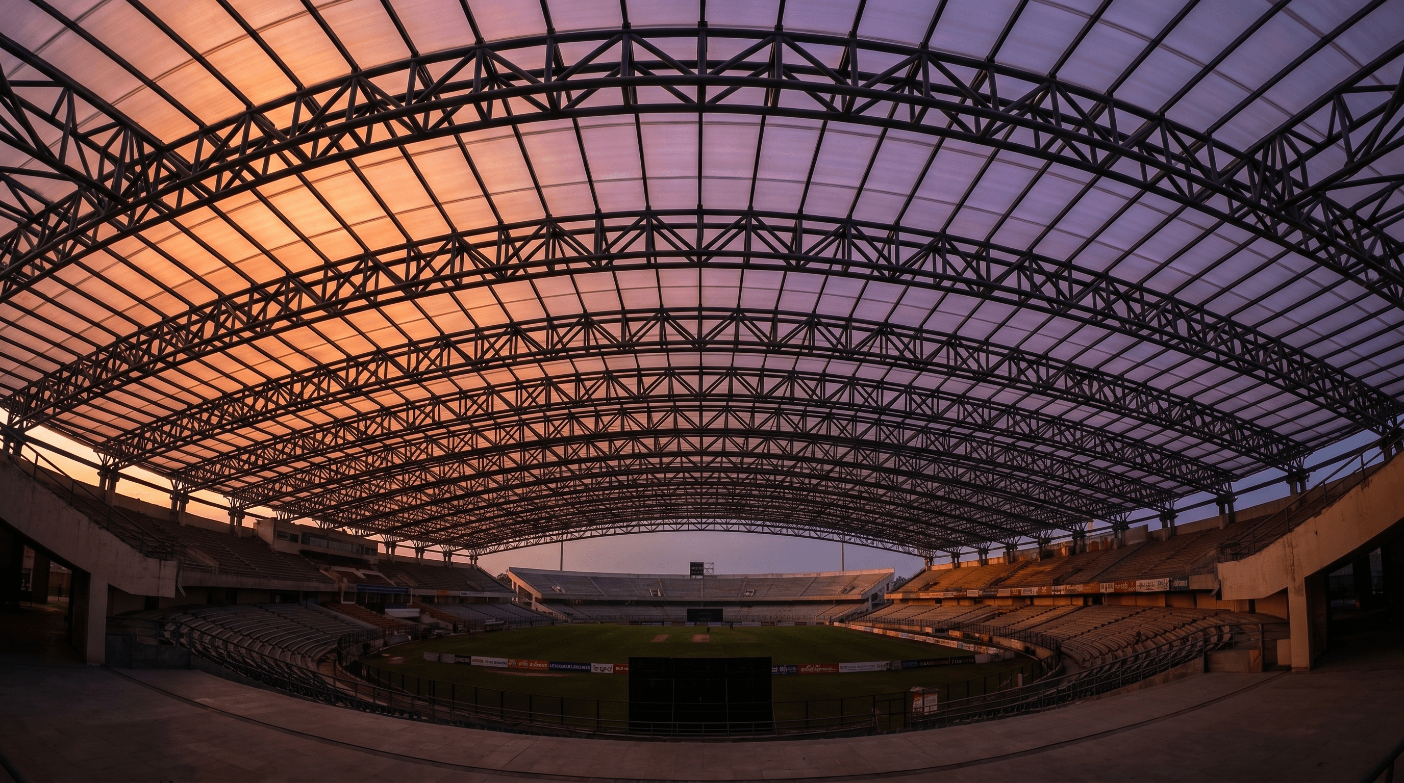 Stadium canopy — daylight at the scale of sport.